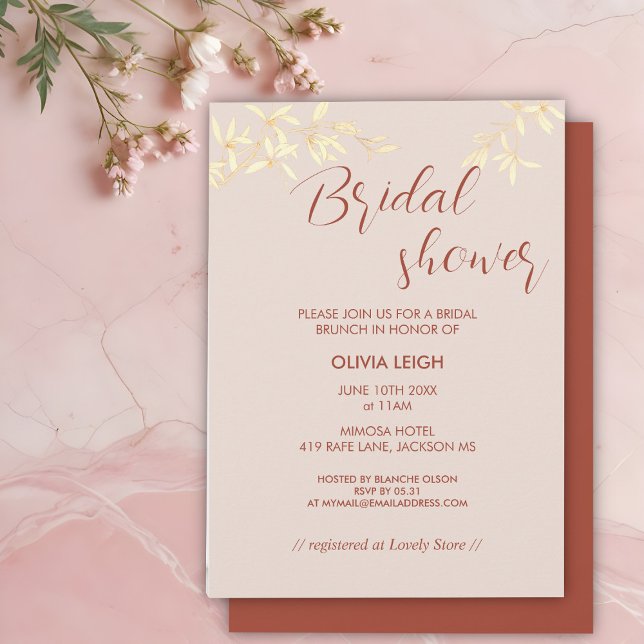 Timeless Floral Rustic Bridal Shower Invitation (Creator Uploaded)