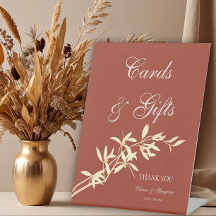 Timeless Floral Rustic Cards & Gifts wedding  Pedestal Sign