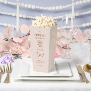 Timeless Floral Rustic "He popped the question" Favour Box