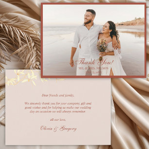 Timeless Floral Rustic Thank You Invitation