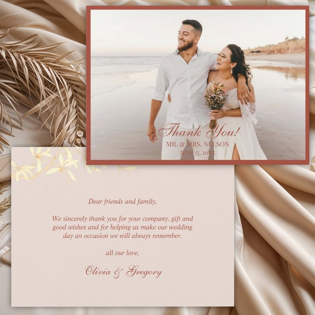 Timeless Floral Rustic  Thank You Invitation (Creator Uploaded)