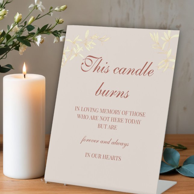 Timeless Floral Rustic This candle burns Pedestal Sign (Creator Uploaded)