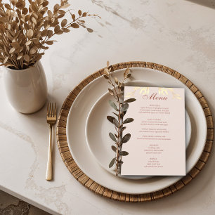 Timeless Floral Rustic Wedding Budget Menu