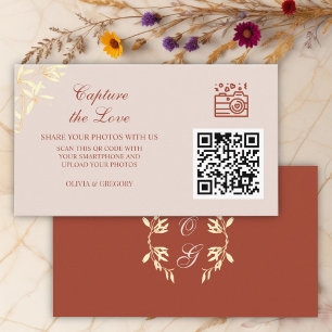 Timeless Floral Rustic Wedding Capture the love Enclosure Card