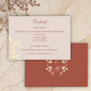 Timeless Floral Rustic Wedding  Enclosure Card