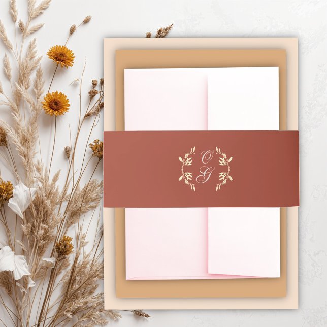 Timeless Floral Rustic Wedding Invitation Belly Band (Creator Uploaded)