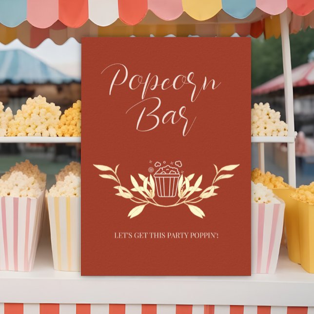 Timeless Floral Rustic Wedding Popcorn bar sign (Creator Uploaded)