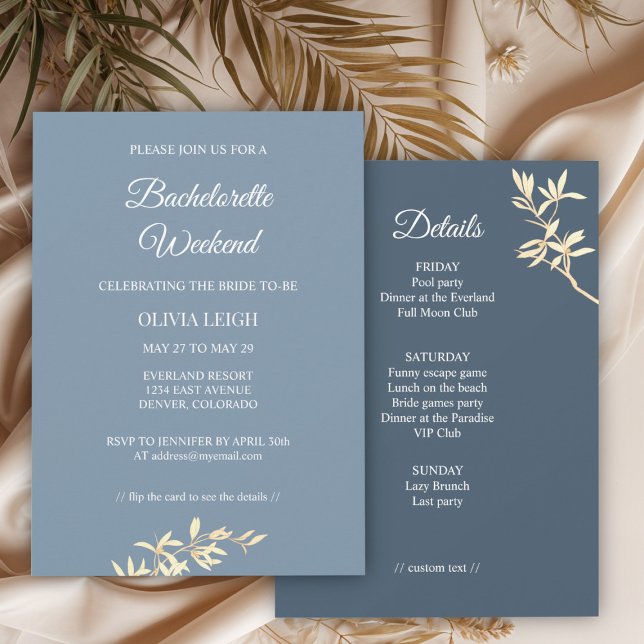 Timeless Floral Symphony  Bachelorette Weekend Invitation (Creator Uploaded)