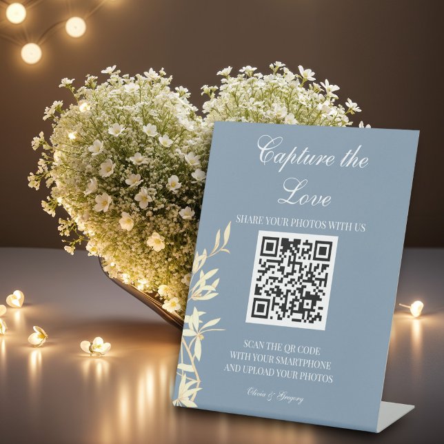 Timeless Floral Symphony Capture the Love Pedestal Sign (Creator Uploaded)