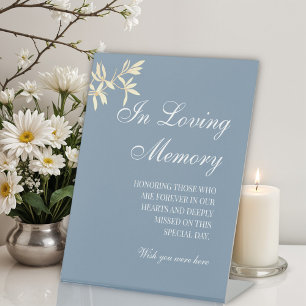 Timeless Floral Symphony In Loving Memory Pedestal Sign