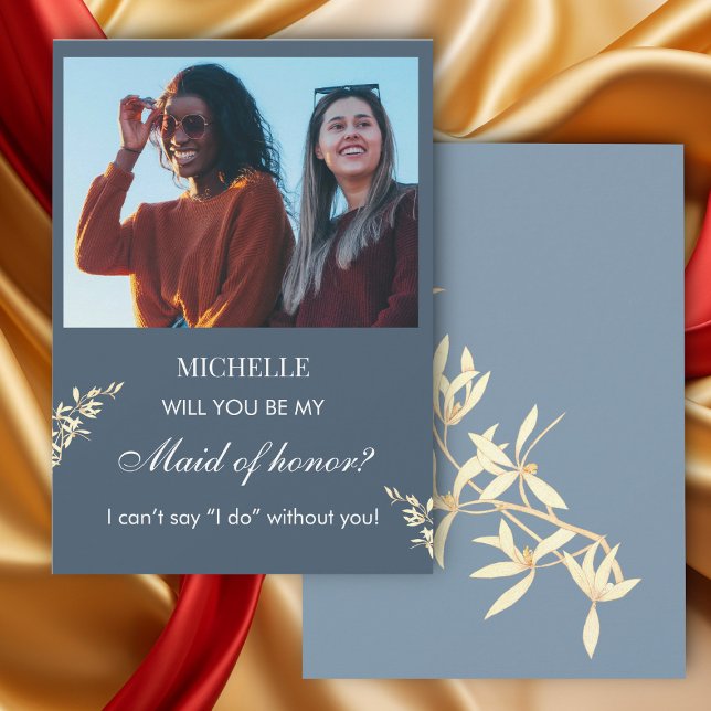 Timeless Floral Symphony Maid of Honour proposal Invitation (Creator Uploaded)