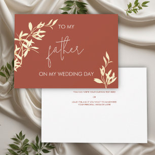 Timeless Floral To my father on my Wedding Day Invitation