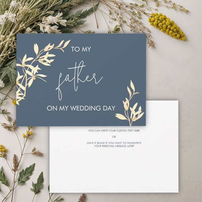 Timeless Floral To my father on my Wedding Day Invitation (Creator Uploaded)