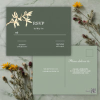Timeless Flower QR Code Wedding RSVP