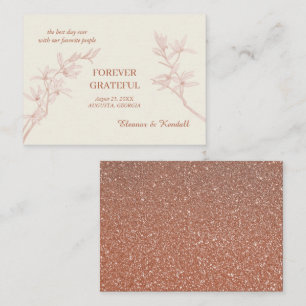 Timeless Flower Thank You  Enclosure Card