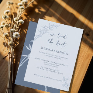 Timeless Flower "Tied the Knot" Wedding Invitation