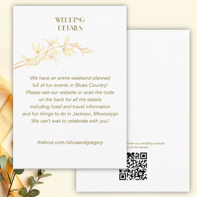 Timeless Flower Wedding Details Enclosure Card (Creator Uploaded)