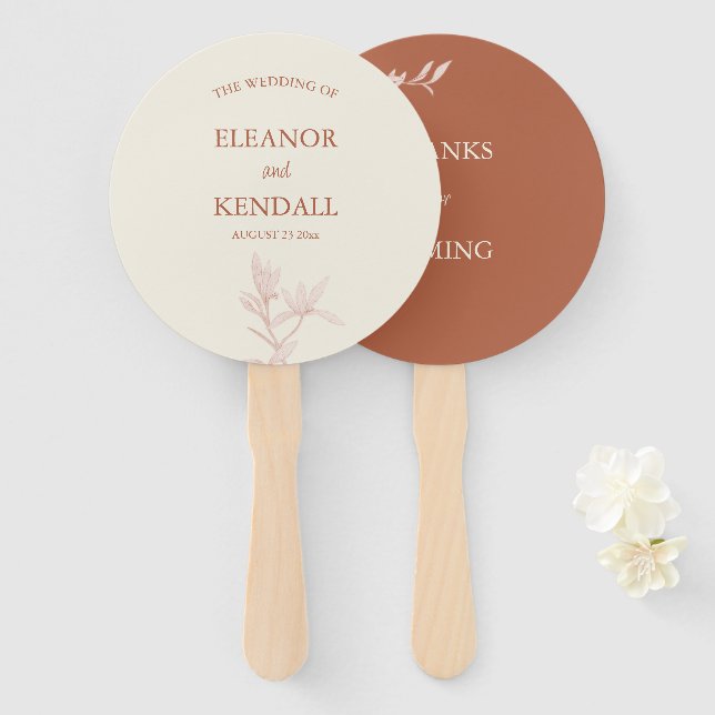Timeless Flower Wedding  Hand Fan (Front and Back)