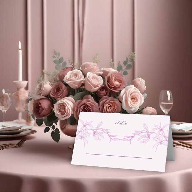 Timeless Flower Wedding Place Card (Creator Uploaded)