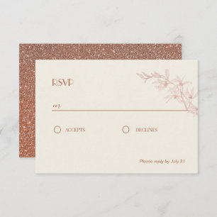 Timeless Flower Wedding RSVP Enclosure Card