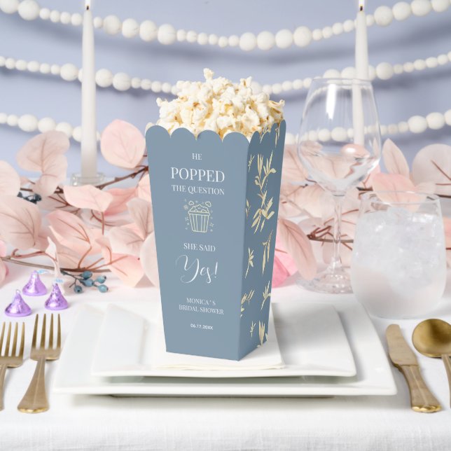 Timeless flowers "He popped the question"  Favour Box (Wedding)