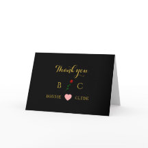 Timeless Formal Black Thank You Card Idea