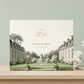 Timeless Garden | French Château Monogram Wedding  Guest Book