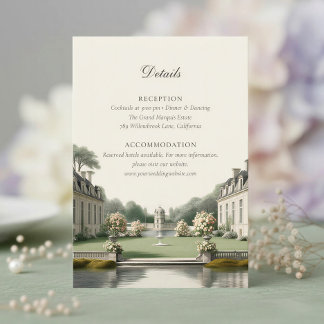 Timeless Garden | French Château Wedding Detail  Enclosure Card