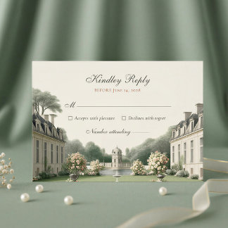 Timeless Garden | French Château Wedding RSVP Card