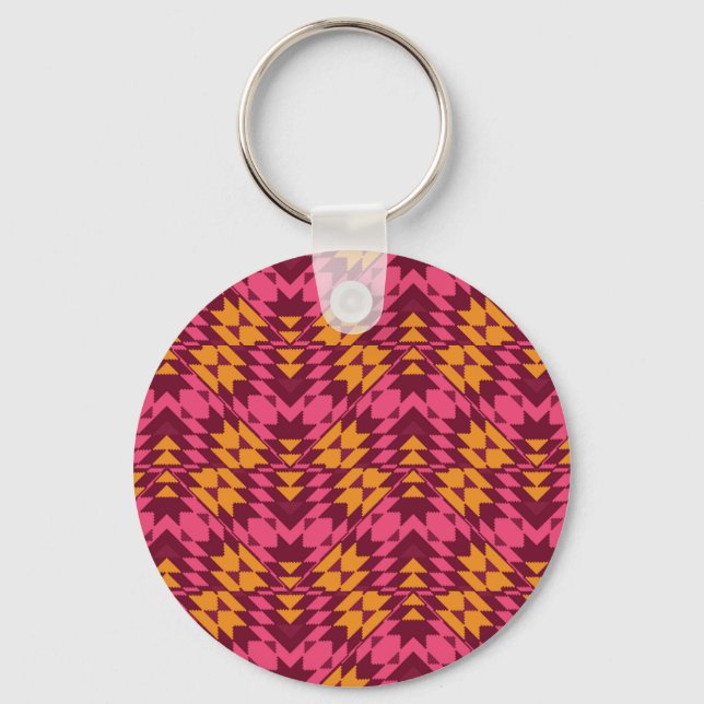 Timeless Geometric: Seamless Pattern Key Ring (Front)