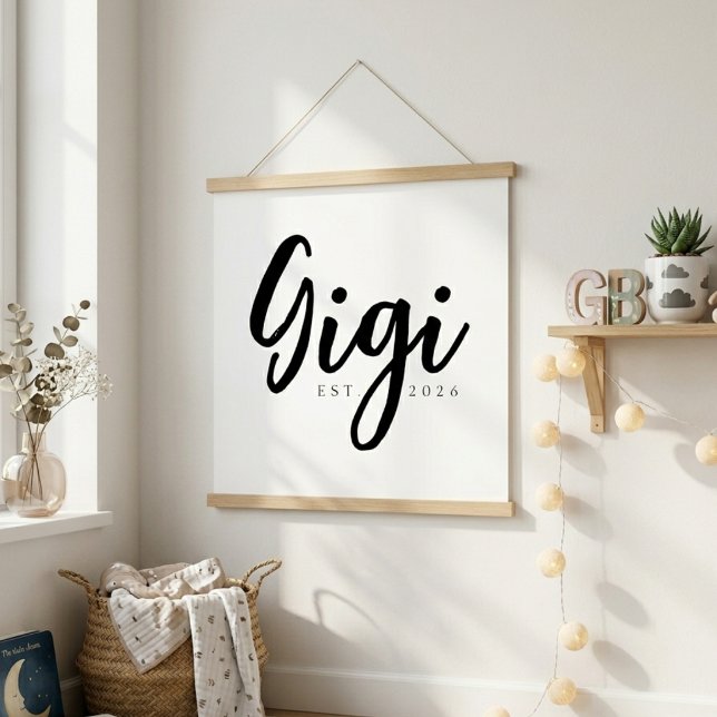 Timeless Gigi EST Year Elegant Family Script Poster (Creator Uploaded)