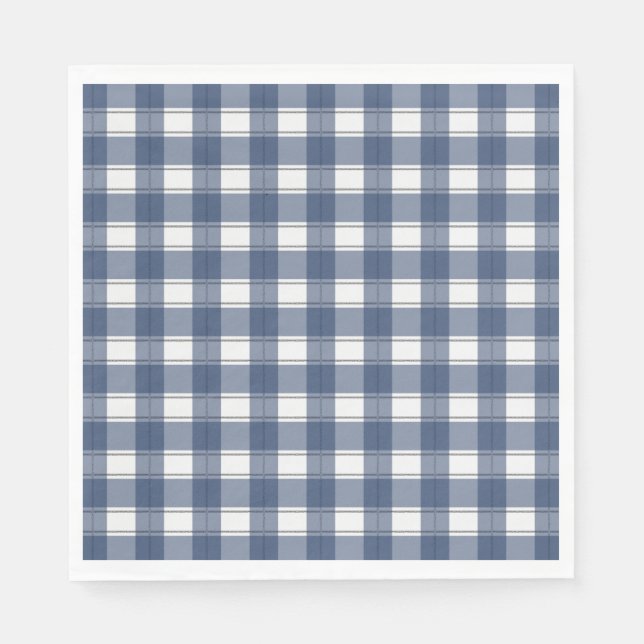 Timeless Gingham Navy Napkin (Front)