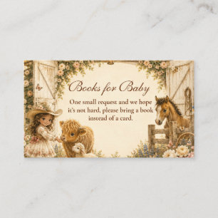 Timeless Girl Western Boho Books for Baby Enclosure Card