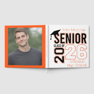 Timeless Graduation Guest Book Design with Photo