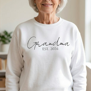 Timeless Grandma Since Year Classic Lettering Sweatshirt