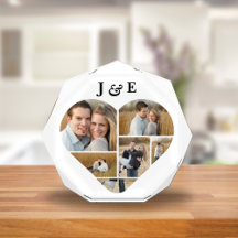 Timeless Heart Octagon Shape Monogramed Collage