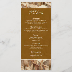 Timeless Ivory Calla Lilies Aesthetic Boho Wedding Menu