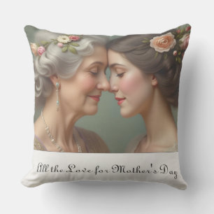 Timeless Love Between Mother and Daughter Cushion