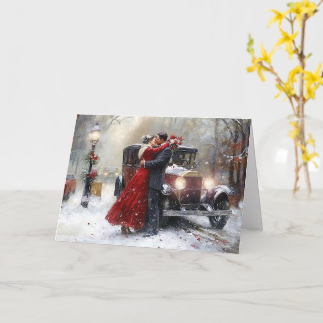 Timeless Love in Winter Valentine's Day Card (Yellow Flower)
