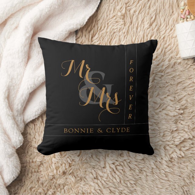 Timeless Love: Mr. & Mrs. Forever Decorative Cushion (Blanket)