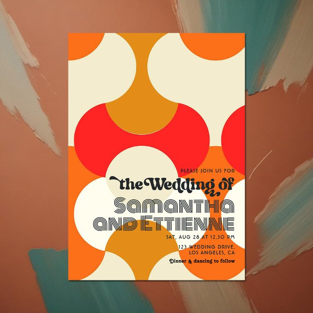 Timeless Love Retro Vibes Wedding Invitation (Timeless Love Retro Vibes Wedding Invitation)