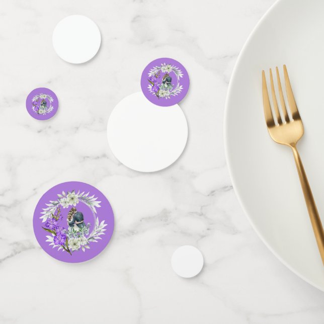 Timeless love story purple confetti (Group)