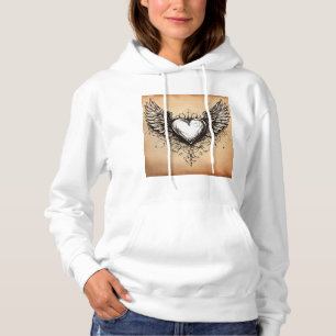Timeless Love: Traditional Tattoo-Inspired T-Shirt Hoodie
