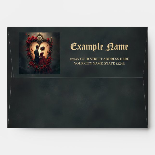 Timeless Love –Victorian Gothic Wedding Collection Envelope (Back (Top Flap))