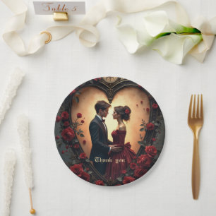 Timeless Love –Victorian Gothic Wedding Collection Paper Plate
