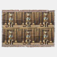 Timeless Majesty: The Golden Egyptian Pharaoh Cat