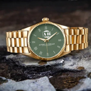 Timeless Minimalist Customizable Couple’s name   Watch