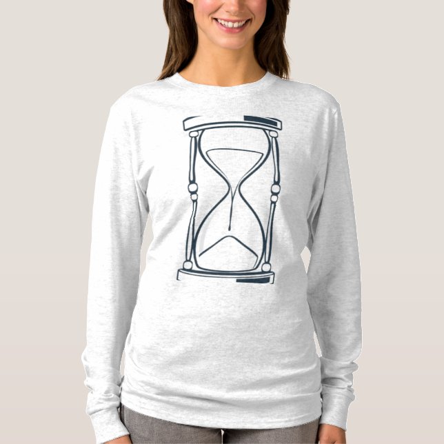 Timeless Moments Hourglass Design" T-Shirt (Front)