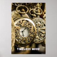 Timeless Mood: Vintage Bronze Pocket Watch Art