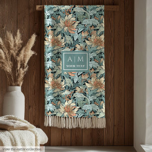 Timeless Morris style pastel floral blanket